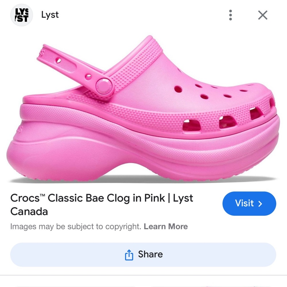 CROCS Classic Bae Clog in Pink